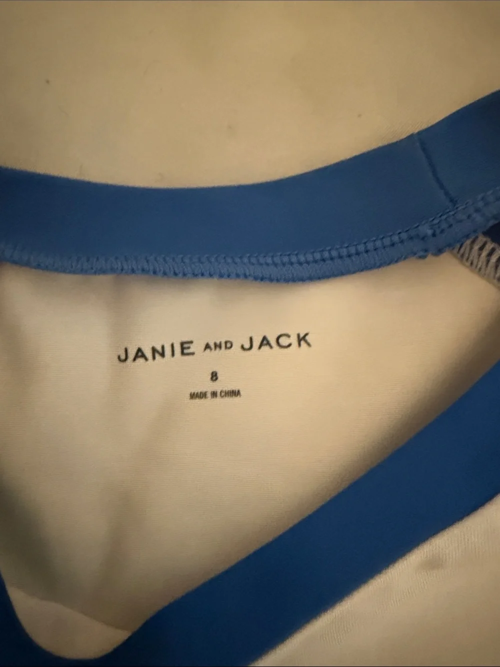 Janie and Jack Blue & White Flamingo Rashguard Swim Set
